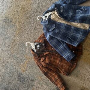 Plaid Jackets in Blue and Brown